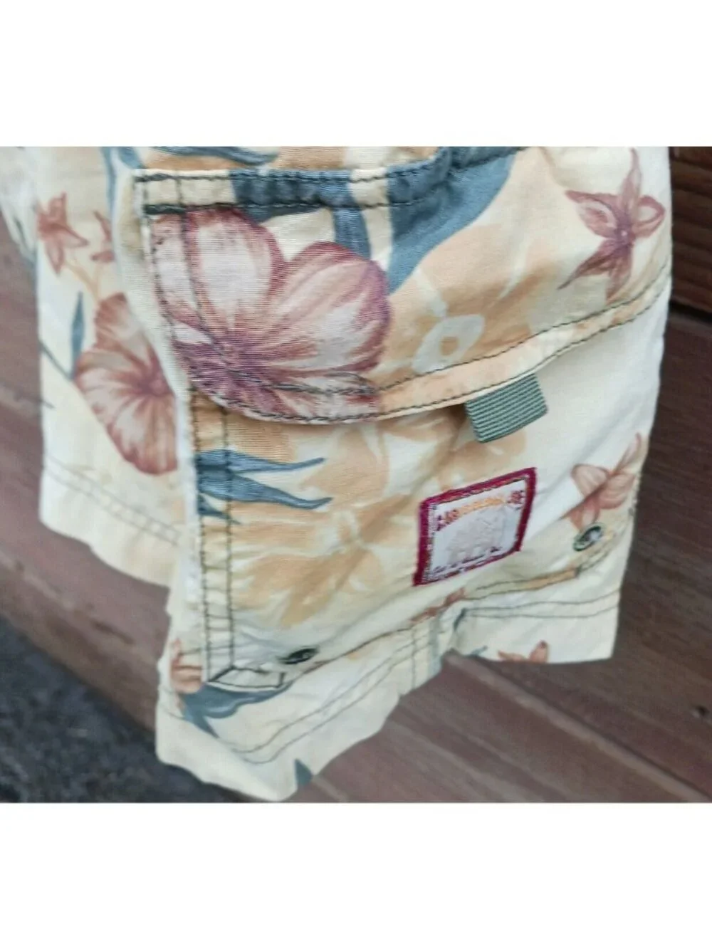 Caribbean Joe Men’s Swim Trunks Shorts Size M Drawstring Pockets Floral #B2